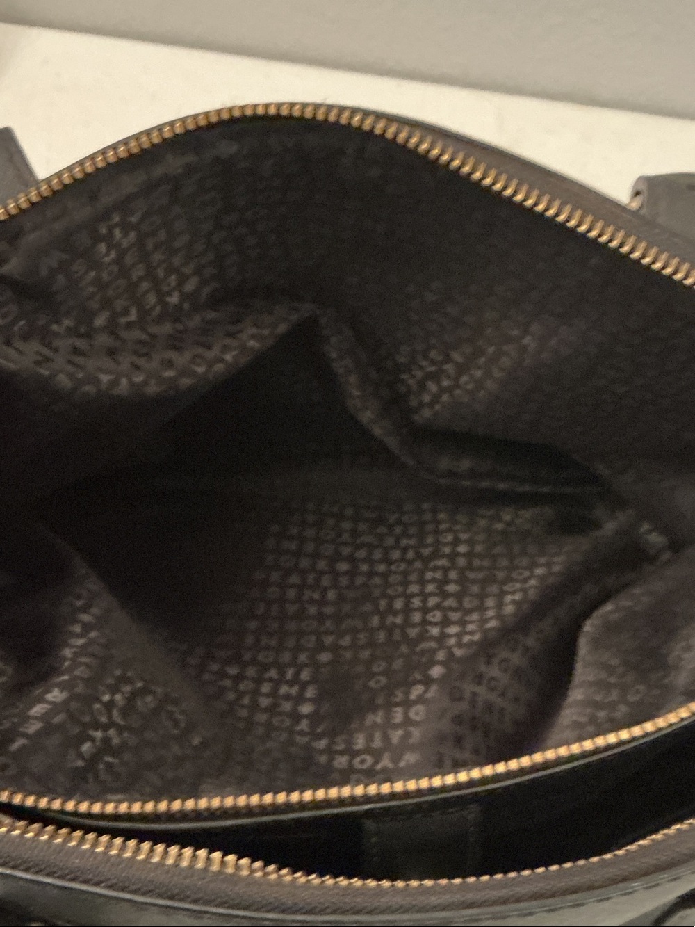kate spade Black Leather Satchel with Gold Logo - Picture 5 of 9